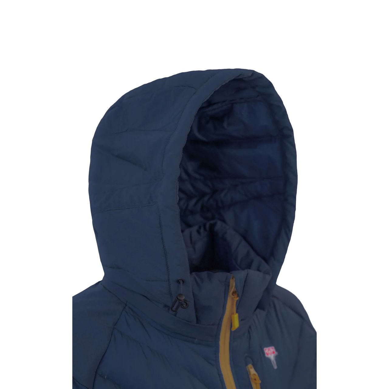 Herrenjacke von GRÜEZI BAG, Modell  "Lightful DownWool Jacket" Saphir Blue - Mustard
